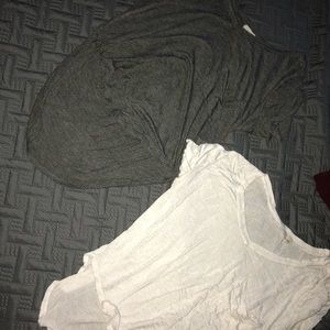 grey and white shirts